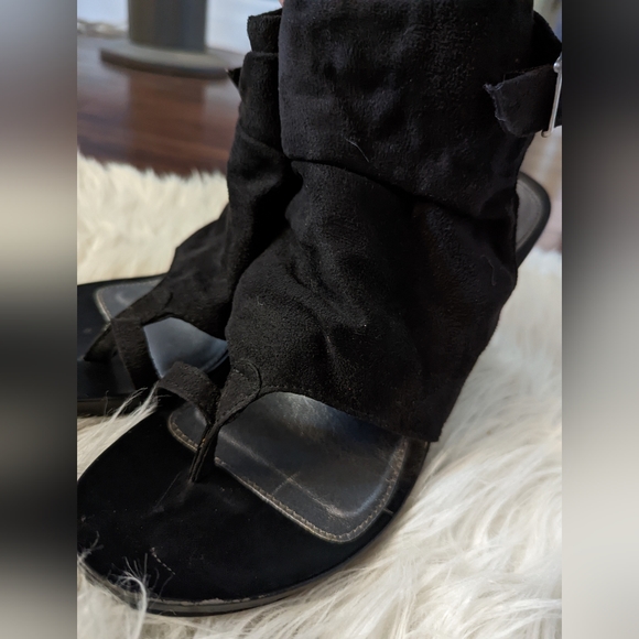 Women's Bootie Sandal Heels - Picture 6 of 10